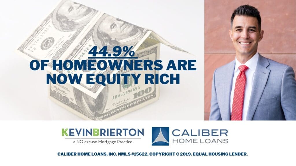 A picture of kevin brierton and the words 4 4. 9 % homeowners are low equity rich