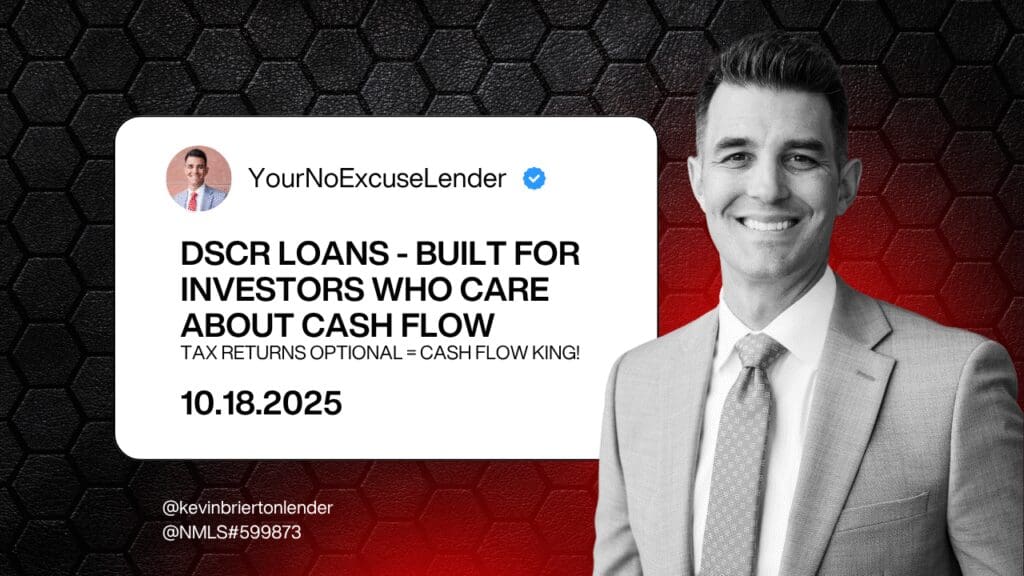 Man promoting DSCR loans for investors.