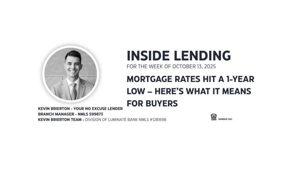 Mortgage rates hit 1-year low headline.
