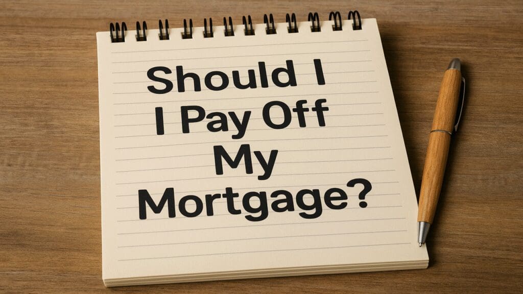 Notepad with "Should I Pay Off My Mortgage?