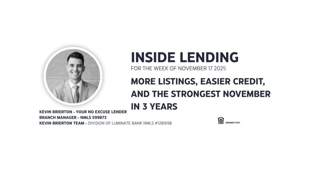 Inside Lending newsletter cover with text.