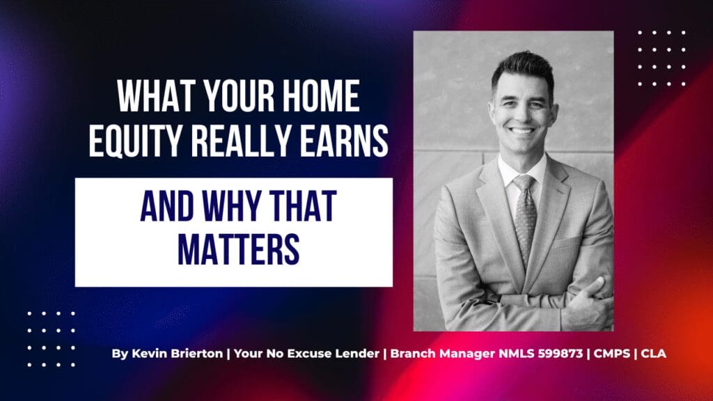 Home equity earnings informational poster with speaker.