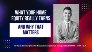 Home equity earnings informational poster with speaker.