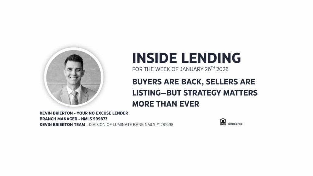 Inside Lending newsletter cover with portrait photo.