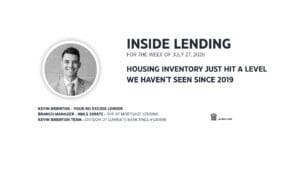 Inside Lending slide with headline and headshot