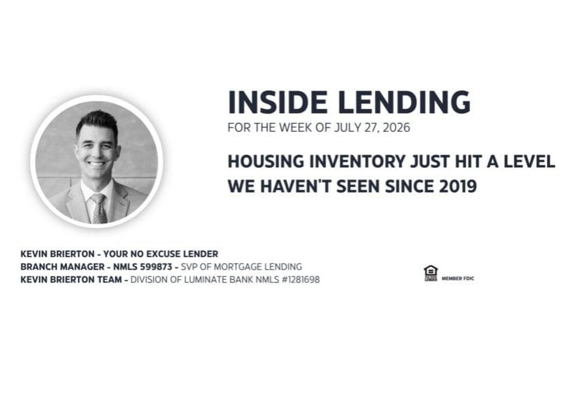 Inside Lending slide with headline and headshot