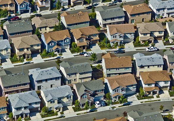 A housing subdivision in the San Francisco Bay Area.